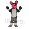 Smiling Mouse with Red Face Mascot Costume