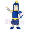 Blue Strong Titan Spartan Mascot Costume People