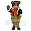 Aviator Bear mascot costume