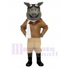 Aviator Pig mascot costume