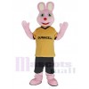Pink Rabbit Duracell Mascot Costume Animal