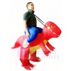 Red Dinosaur Carry me Ride On T-rex Inflatable Halloween Christmas Costumes for Adults