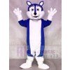 Dark Blue Wolf Fursuit Mascot Costumes Animal