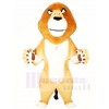 White Belly Lion Mascot Costumes Animal 