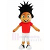 Red Shirt Sport Boy Mascot Costumes People