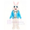 Rabbit Easter Bunny with Blue Shirt Mascot Costumes Animal