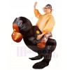 Ride on Gorilla Monkey Orangutan Gibbon Chimp Inflatable Halloween Xmas Costumes for Adults