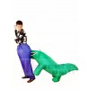 Carry Biting Alligator Crocodile Bites Inflatable Halloween Xmas Costumes for Adults