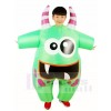 Big Mouth Green Monster Inflatable Halloween Xmas Costumes for Kids
