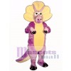 Purple Triceratops Mascot Costume