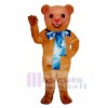 Old Fashioned Teddy Bear with Bow Mascot Costume