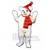 Snow Bear with Hat & Scarf Mascot Costume