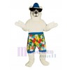 New Beach Bear with Shorts Mascot Costume