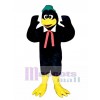 Cute Berry Black Bird with Collar, Hat & Tie Mascot Costume