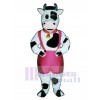 Cute Peter Porterhouse Cow with Paints, Bell & Collar Mascot Costume