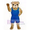 Cute Bulldog with Jogging Suit Mascot Costume