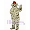 Cute Dalmatian Dog with Hat Mascot Costume