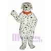 Cute Realistic Dalmatian Dog with Collar Mascot Costume