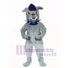 Cute Bulldog with Collar & Hat Mascot Costume