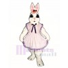 Cute Cindy Easter Bunny Rabbit with Apron Mascot Costume