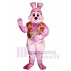 Easter Lavender Louie with Vest Bunny Rabbit Mascot Costume