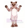 Cute Timber Wolf Mascot Costume