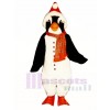 Cute Christmas Penguin with Scarf & Santa Hat Mascot Costume