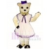 Lamb with Apron & Bow Mascot Costume