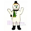 Flakey Snowman with Hat & Scarf Christmas Mascot Costume