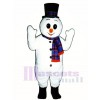 Extra Round Snowman with Hat & Scarf Christmas Mascot Costume