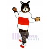 Jogging Beaver with Shirt & Tennis Shoes Mascot Costume