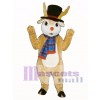 Cute Danny Deer with Hat & Scarf Mascot Costume