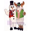 Peppermint Moose with Lite-up Nose Christmas Mascot Costume