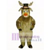 Cute Roscoe Deer with Hat Christmas Mascot Costume