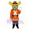 Cute Mountie Moose Mascot Costume