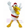 White Pelican Bird with Red Hood Mascot Costumes Animal