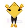 Yellow Guideboard Street Nameplate Mascot Costumes 