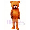 Laugh Smile Light Brown Bear Mascot Costumes Line Town Friends 