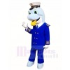 Caption Blue Dolphin Mascot Costumes Sea