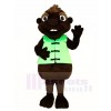 Brown Beaver with Green Vest Mascot Costumes Animal