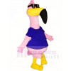 Cool Pink Flamingo with Sunglasses Mascot Costumes Bird Animal