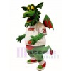 Dark Green Dragon with Wings Mascot Costumes