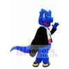 Blue Dragon with Yellow Thorns Spikes Mascot Costumes