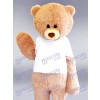 White Shirt Beige Bear Mascot Costume