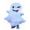 Winking White Ghost Spirit Mascot Costumes Halloween