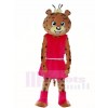 Pink Dress Leopard Panther Mascot Costumes Animal 