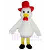 Red Hat White Hen Mascot Costumes Poultry