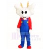 Blue Overall Goat Mascot Costumes Animal