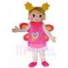 Pink Butterfly Girl Mascot Costumes People