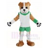 Brown Dog in White Vest Mascot Costumes Animal 